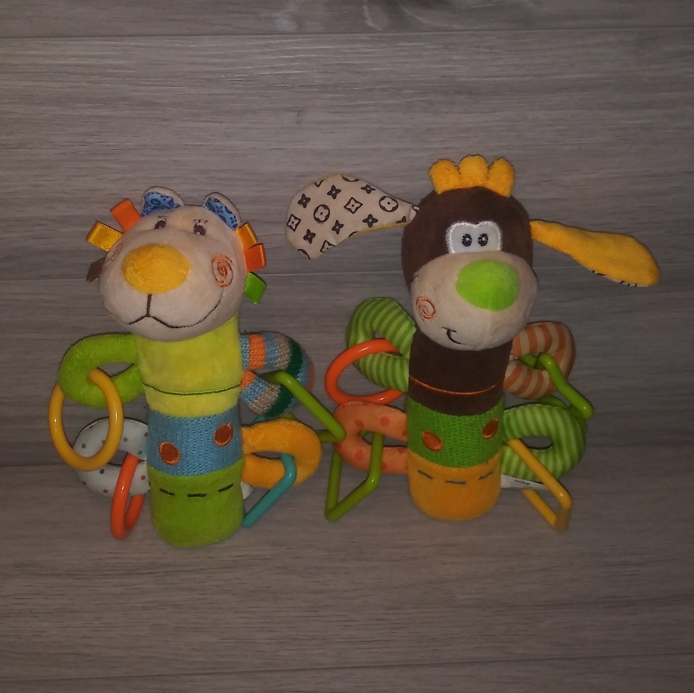 Baby Grasping Toy Rattles by Nuby - Lot of 2 - Pre-owned